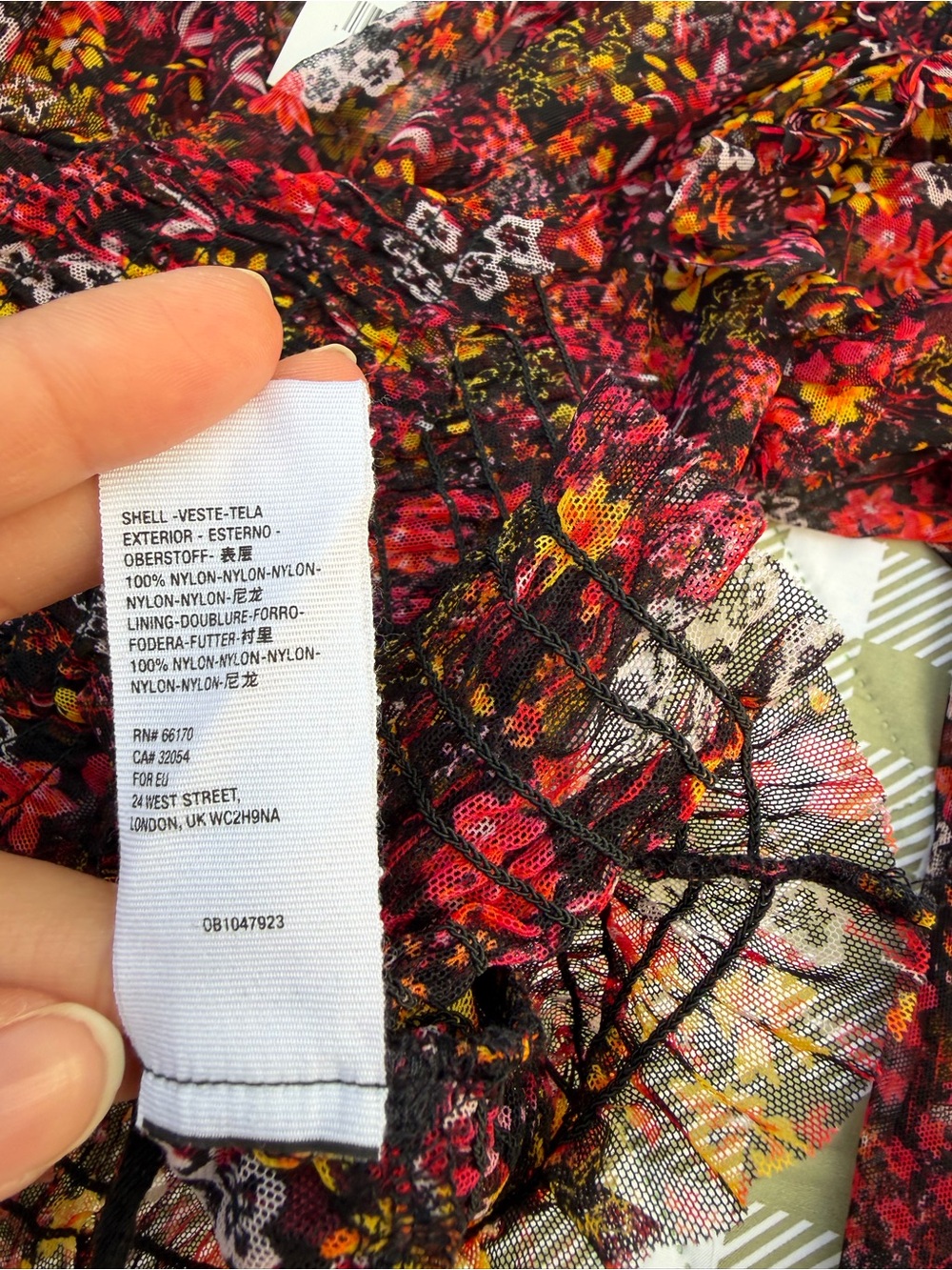 Free People floral multi color sheer blouse - Picture 6 of 10